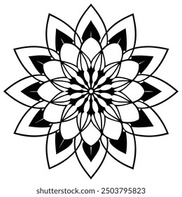 Mandala Line Art Design Vector