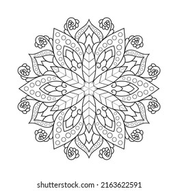 Mandala line art for KDP coloring book page, Mandala
coloring page design for adults and children, Indian ethnic style Islamic mandala design, Arabic, Henna, Mehndi, tattoo.