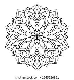 Mandala Line Art Vektor für Farbbuch neue Qualität
