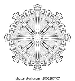 mandala line art vector design.