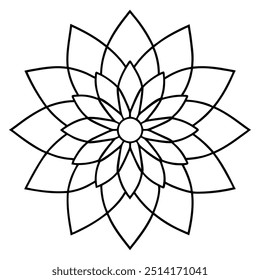 Mandala Line Art Vector Design