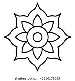 Mandala Line Art Vector Design