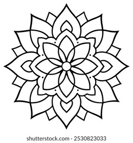 mandala line art vector design