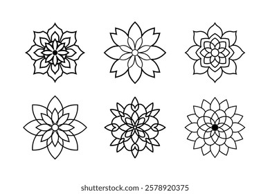 Mandala line art vector design