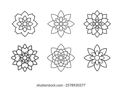 Mandala line art vector design