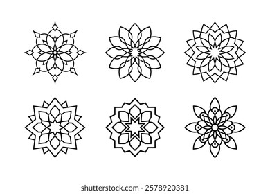 Mandala line art vector design