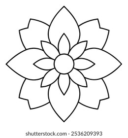 Mandala Line Art Vector Detailed and Minimalist Designs for Creative Use