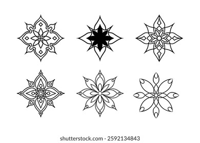 Mandala line art vector illustration