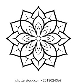 Mandala line art vector illustrator