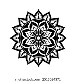 Ilustrador de vetor de arte de linha Mandala
