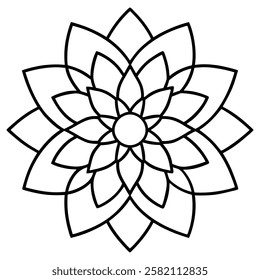 mandala line art vector illustrator 