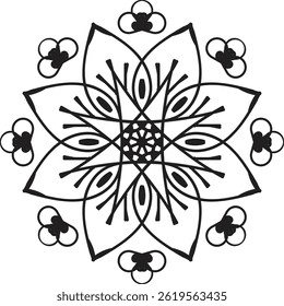 Linha Mandala Desenho Design e Mandala ornamento ilustração