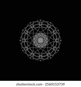 Mandala line Drawing for print or use as Embroidery design