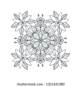 Mandala line drawing vector coloring