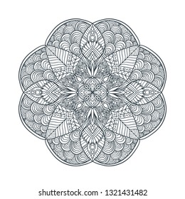 Mandala line drawing vector coloring