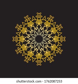 Mandala-zeilenblume, Vektorgrafik-Vorlage