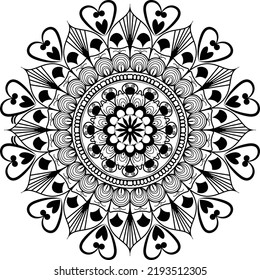 Mandala Line Illustration  ornamental mandala design  Mandala Line Drawing Design  Decorative mandala coloring page