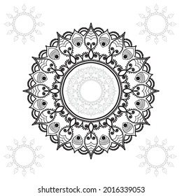 mandala  line pattern vector background