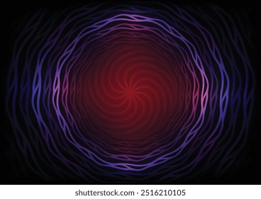 Mandala line red wave geometry center background. vector illustration.
