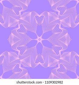 Mandala line seamless pattern, tribal ethnic motif. Ornament for wallpaper, textiles, greeting card,  packing, web. Vector  illustration.