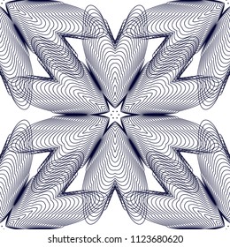 Mandala line seamless pattern, tribal ethnic motif. Ornament for wallpaper, textiles, greeting card,  packing, web. Vector  illustration.