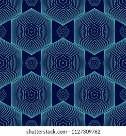 Mandala line seamless pattern, tribal ethnic motif. Ornament for wallpaper, textiles, greeting card,  packing, web. Vector  illustration.