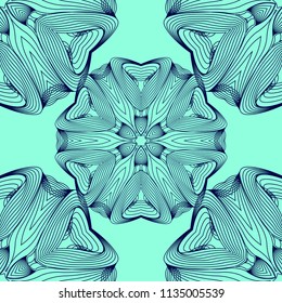 Mandala line seamless pattern, tribal ethnic motif. Ornament for wallpaper, textiles, greeting card,  packing, web. Vector  illustration.