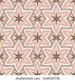 Mandala line seamless pattern, tribal ethnic motif. Ornament for wallpaper, textiles, greeting card,  packing, web. Vector  illustration.