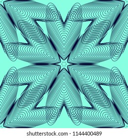 Mandala line seamless pattern, tribal ethnic motif. Ornament for wallpaper, textiles, greeting card,  packing, web. Vector  illustration.