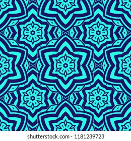Mandala line seamless pattern, tribal ethnic motif. Ornament for wallpaper, textiles, greeting card,  packing, web. Vector  illustration.