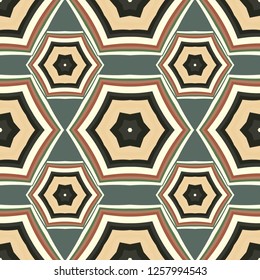 Mandala line seamless pattern, tribal ethnic motif. Ornament for wallpaper, textiles, greeting card,  packing, web. Vector  illustration.