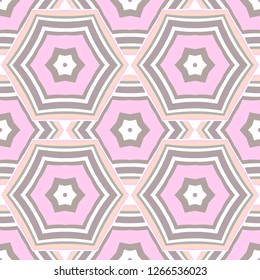 Mandala line seamless pattern, tribal ethnic motif. Ornament for wallpaper, textiles, greeting card,  packing, web. Vector  illustration.