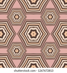 Mandala line seamless pattern, tribal ethnic motif. Ornament for wallpaper, textiles, greeting card,  packing, web. Vector  illustration.