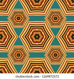 Mandala line seamless pattern, tribal ethnic motif. Ornament for wallpaper, textiles, greeting card,  packing, web. Vector  illustration.