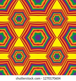 Mandala line seamless pattern, tribal ethnic motif. Ornament for wallpaper, textiles, greeting card,  packing, web. Vector  illustration.