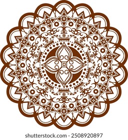 mandala lineal background abstract two colour
