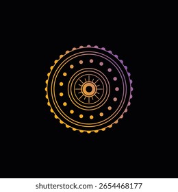Logotipo de Mandala, logotipo del círculo, logotipo geomático