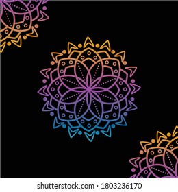 Mandala logo design, abstract vector illustration