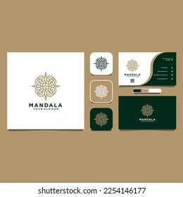 diseño de logotipo de mandala con decoración y decoración