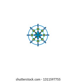 Mandala logo design on white background