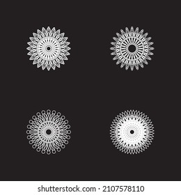 Ilustración vectorial del diseño del logotipo de Mandala