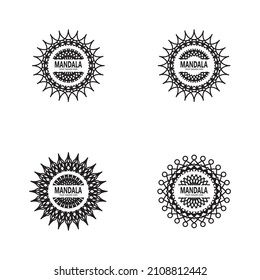 Mandala logo design vector illustration