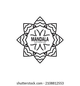 Mandala logo design vector illustration