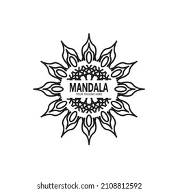 Mandala logo design vector illustration