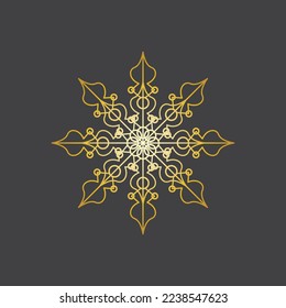 Ilustración vectorial del diseño del logotipo de Mandala