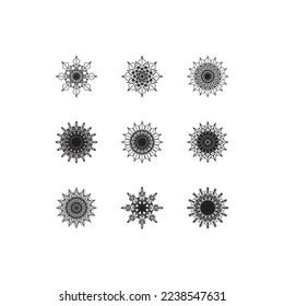 Mandala logo design vector illustration
