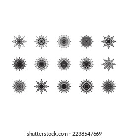 Ilustración vectorial del diseño del logotipo de Mandala