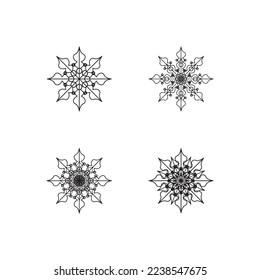 Ilustración vectorial del diseño del logotipo de Mandala