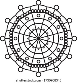 Mandala logo design vector template 