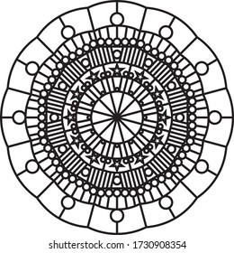 Mandala logo design vector template 